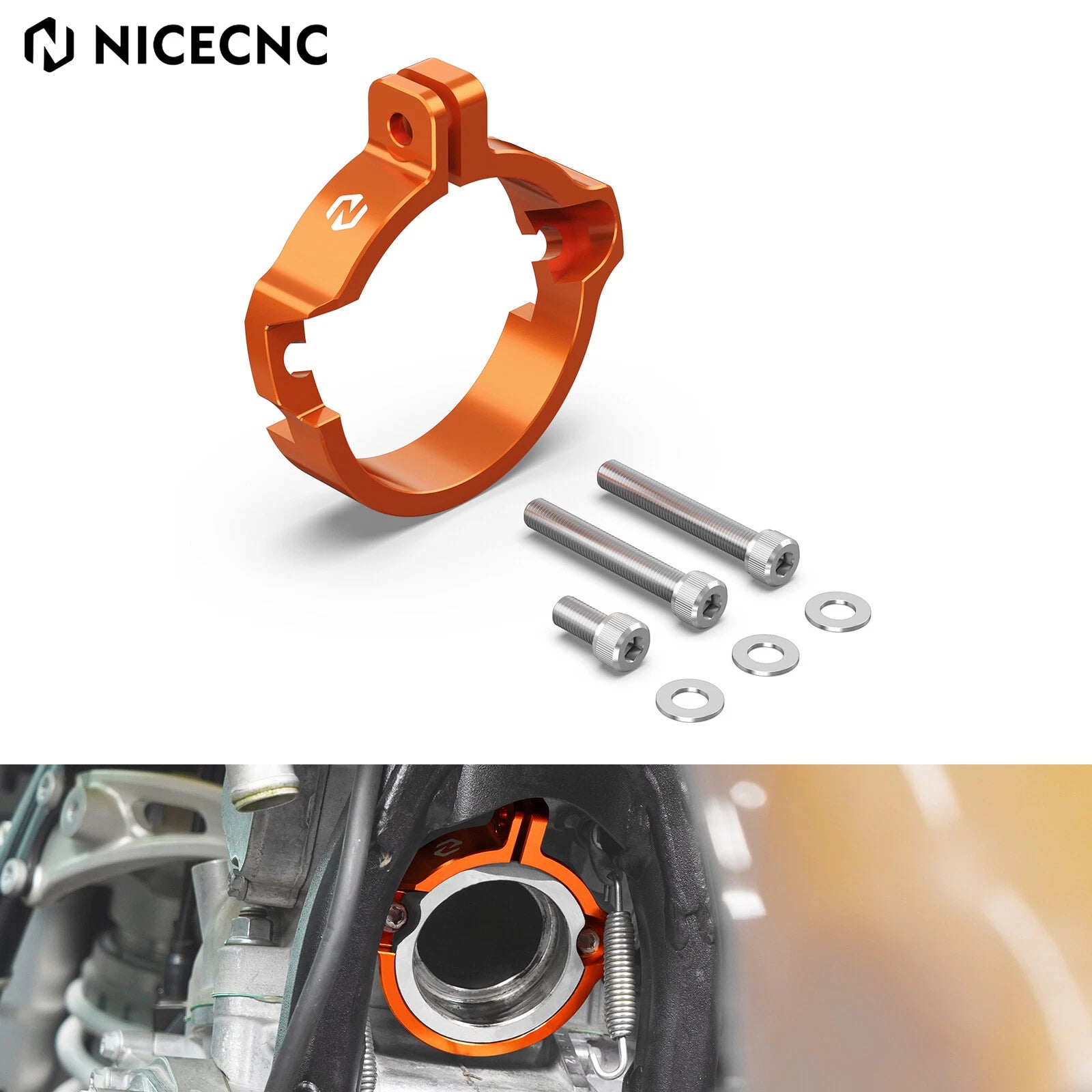 Pipe Flange Guard Protector for KTM 250 300 XC SX EXC XCW (2023–2025)