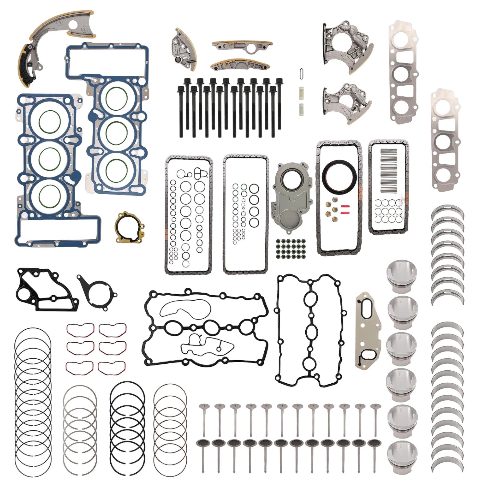 Engine Rebuild Kit w/ Pistons & Timing Chain for Audi A5 S5 3.0T (2012–2016)