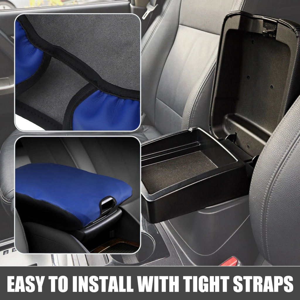 Center Console Armrest Cover for Dodge Ram 1500 2500 3500 (Black Blue)