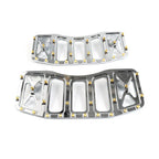 Chrome & Gold Foot Pegs for Harley Softail Touring Road Glide