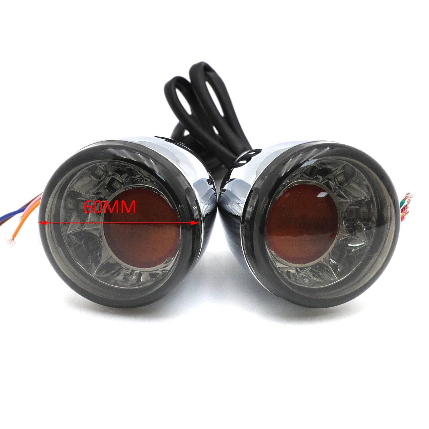 Front Chrome LED Running Brake Turn Signal Indicator Light for H-D XL883 1200 (1992–2017)