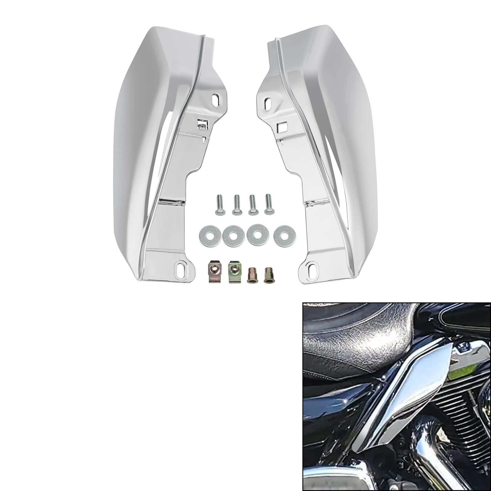 Chrome Mid-Frame Air Deflector for Harley Touring Road Glide (2009–2023)