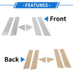 Set of 6 Door Pillar Window Trim for Dodge Charger (2006–2010) Silver Tone