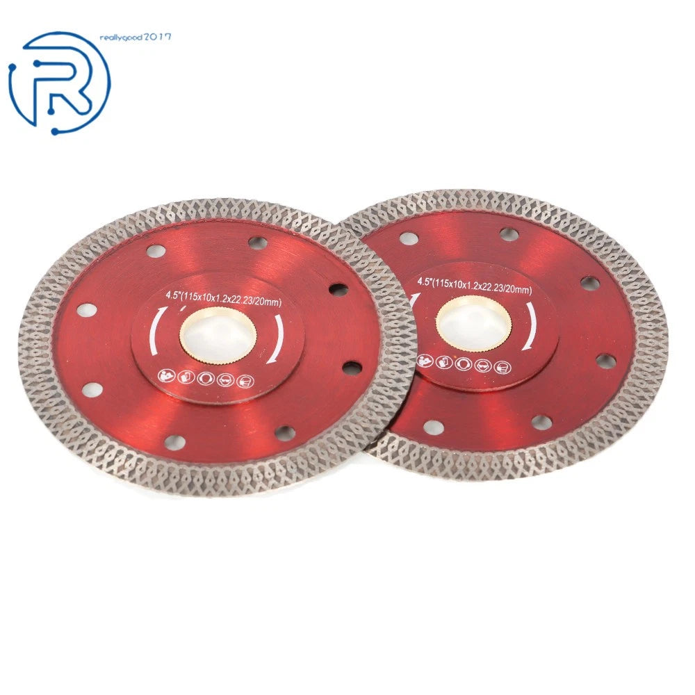 2 Piece 4.5 Inch Diamond Porcelain Saw Blade for Ceramic Cutting