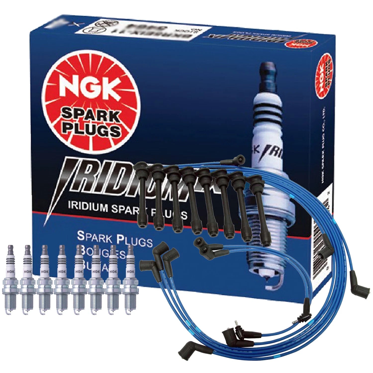 Set of 8 NGK Iridium IX Spark Plugs for Lexus LS400 SC400 (1990–2000)