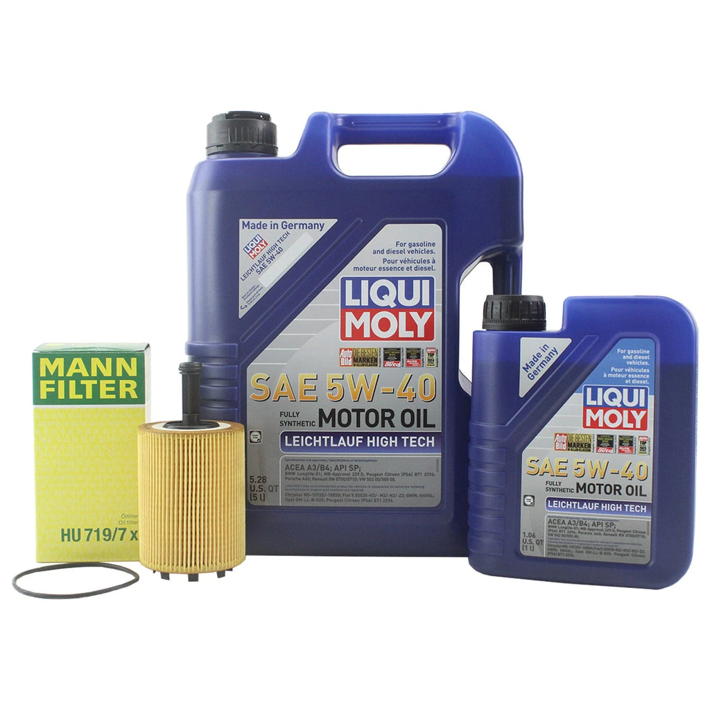 Oil Change Kit 6L Liqui Moly Leichtlauf High Tech 5W-40 for Audi 2.0/2.8L