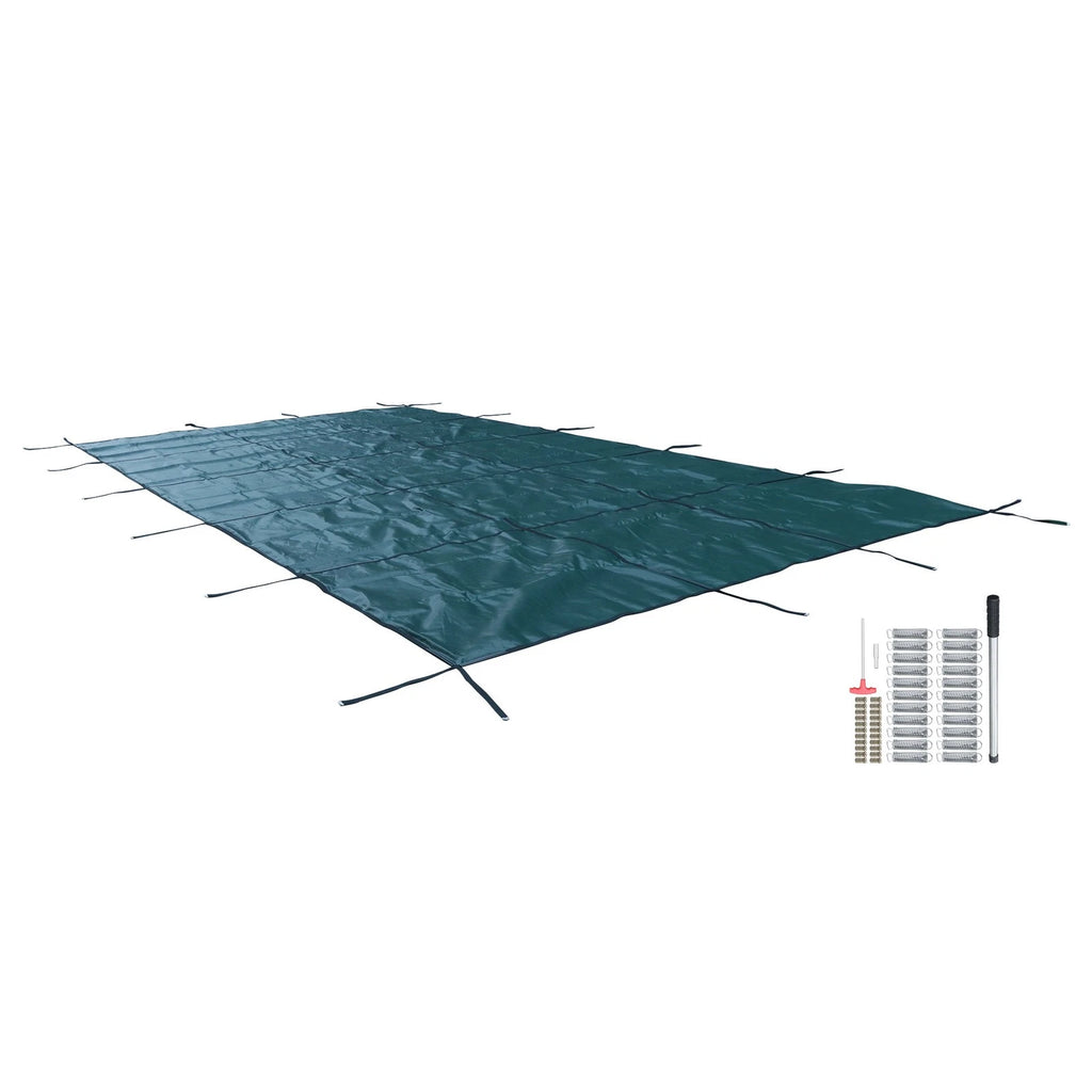Inground Pool Cover for Rectangle Swimming Pool (Safety Mesh Solid)