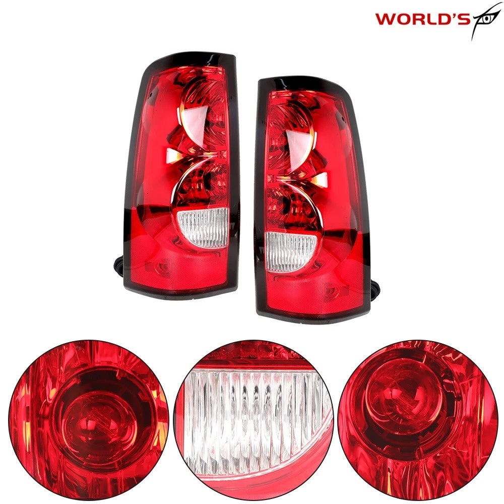 Set of 2 Red Tail Lights for Chevy Silverado 1500 2500 3500 (2003–2006)