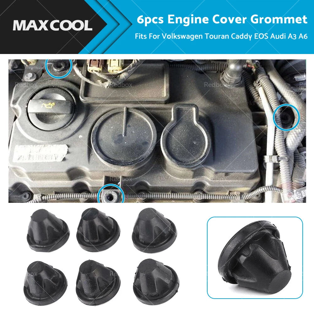 6x Engine Cover Grommet for Volkswagen (03G103184C)