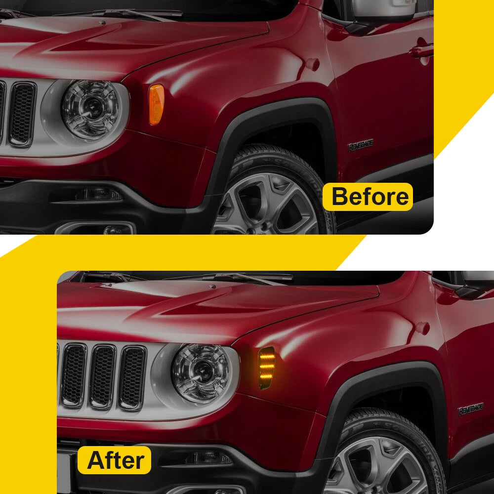 Fender Side Marker Light Turn Signal Lamp for Jeep Renegade (2015–2023)