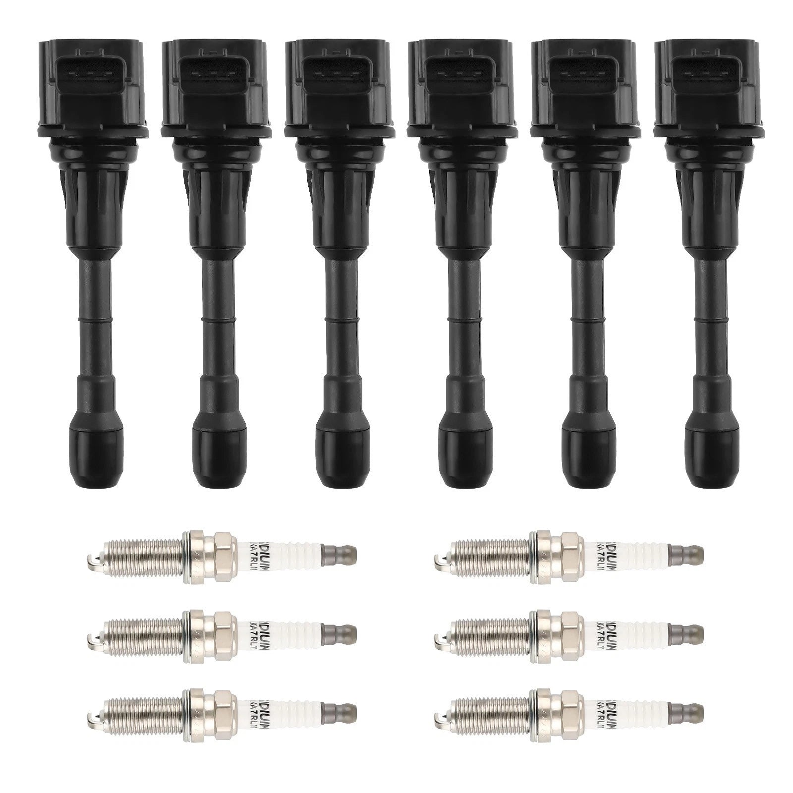 Set of 6 Ignition Coils & Spark Plugs for Infiniti EX35 FX35 G25 G35 M35 (2008–2013)