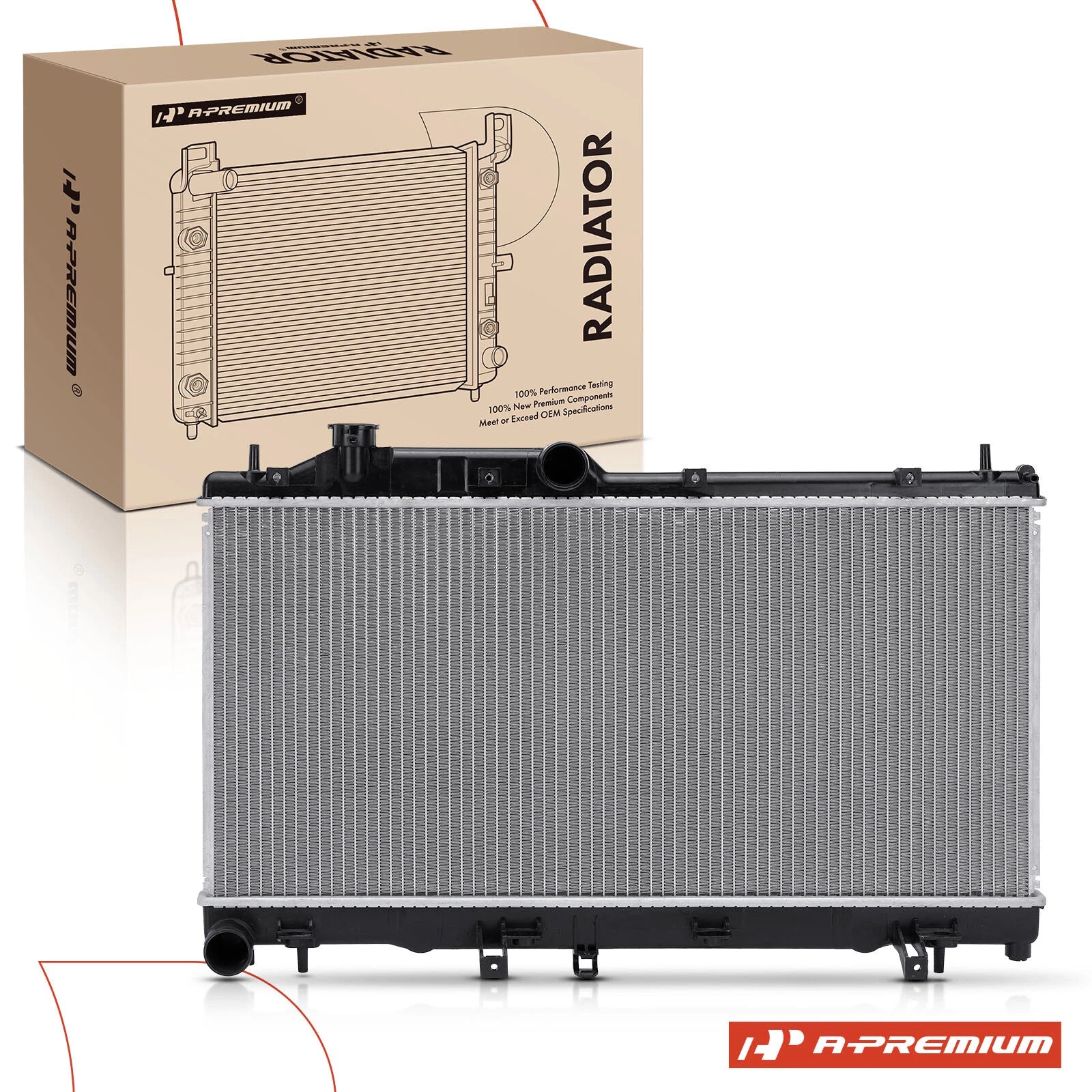 Downflow Radiator for Subaru Impreza WRX STI (2008–2014) Aluminum