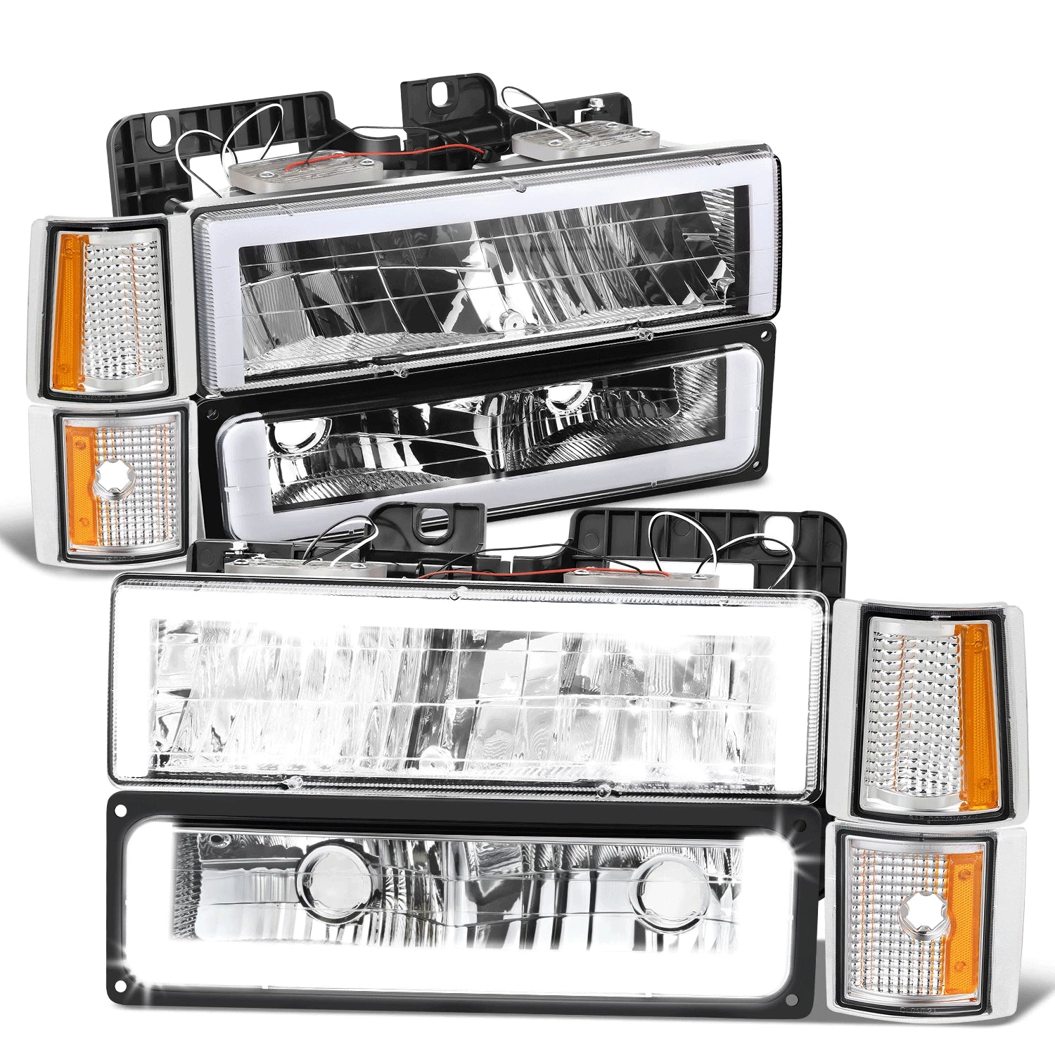 LED Headlight + Signal + Amber Corner Lamp for GMC C/K 1500-3500 (1994–2000)