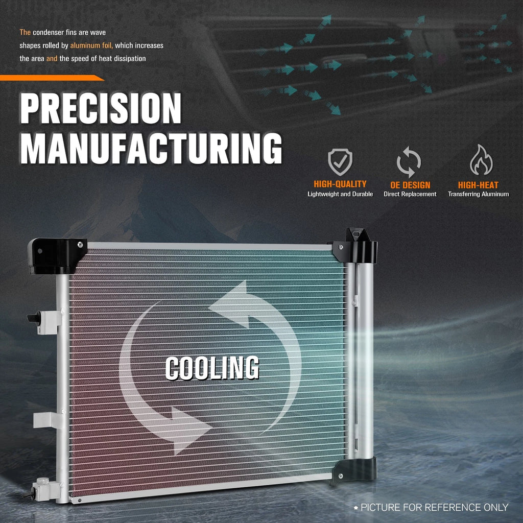A/C Condenser for Nissan Sentra (2013–2019) Aluminum Core Replacement
