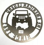 Red Metal Jeep Off Road Emblem Sign for Wrangler JK (2007–2018)