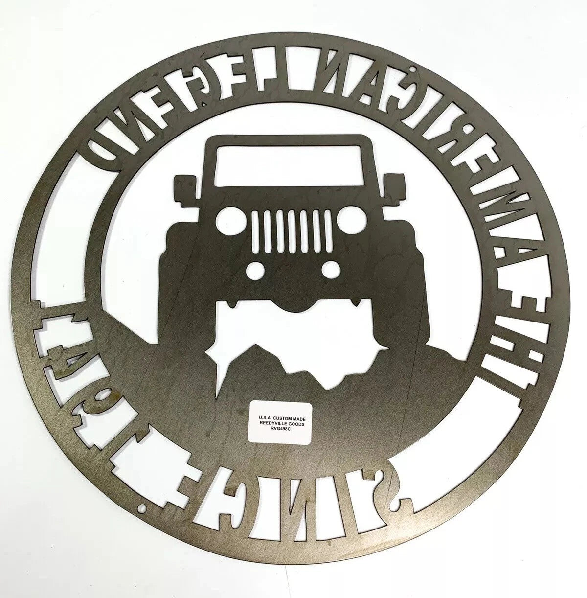 Red Metal Jeep Off Road Emblem Sign for Wrangler JK (2007–2018)
