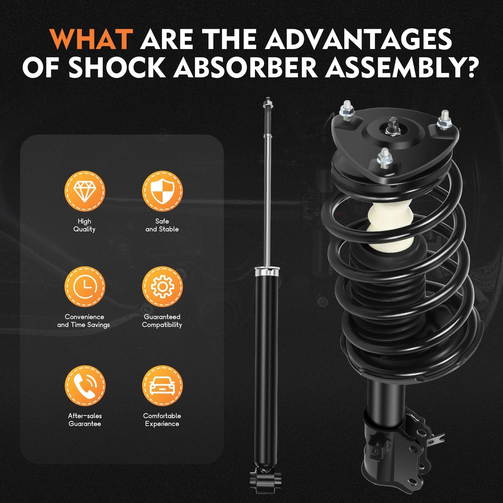 Complete Strut Coil Spring Mount & Shocks for Hyundai Accent (2006–2011)