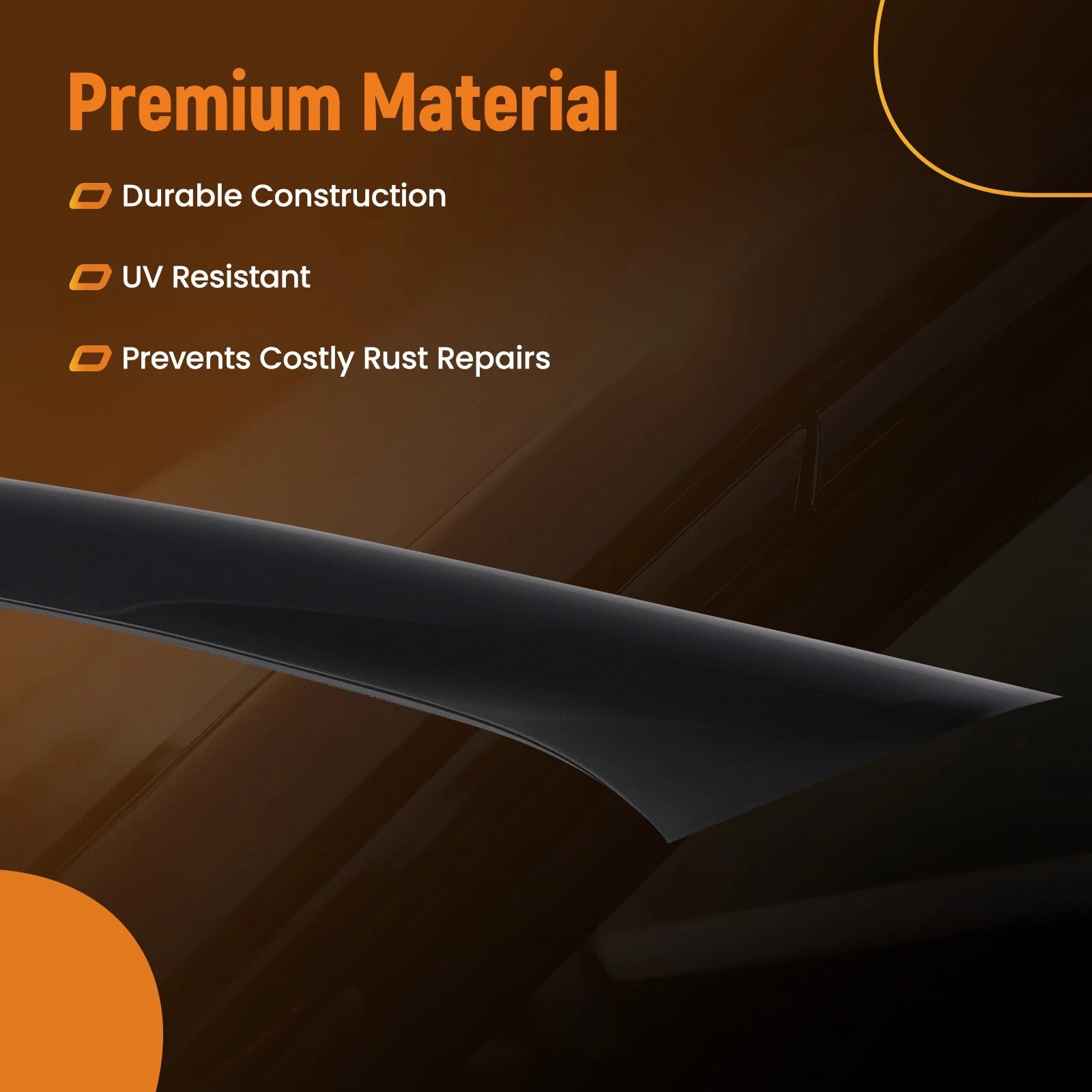 Right Windshield A-Pillar Trim for Ford Flex (2009-2019) Black ABS