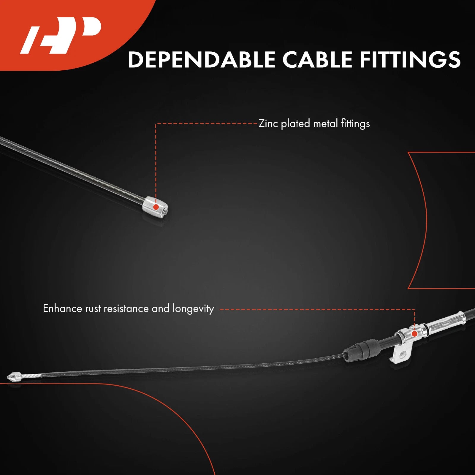 Rear Side Parking Brake Cable for Chevy Silverado 1500 GMC Sierra 1500 (2007–2018)