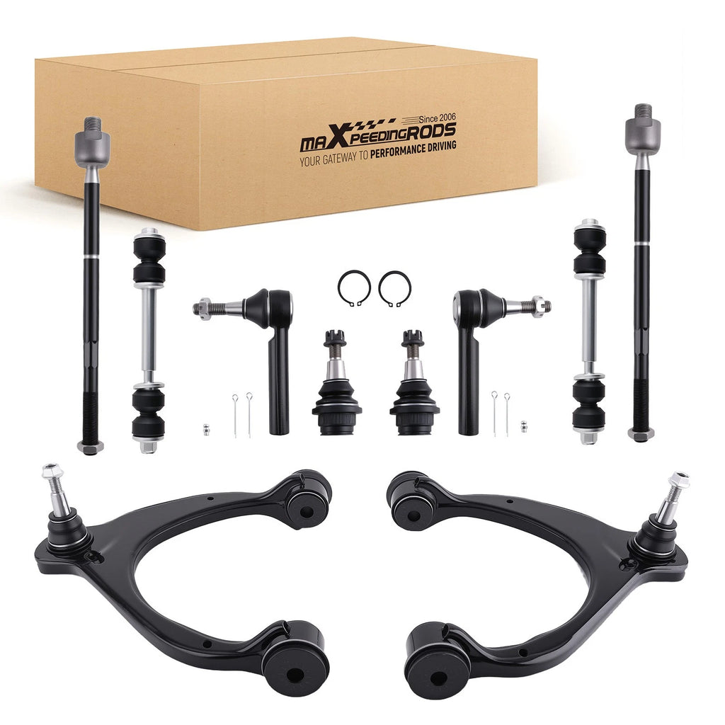 Front Upper Control Arms Tie Rods Kit for Chevy Silverado 1500 Tahoe (2014–2018)