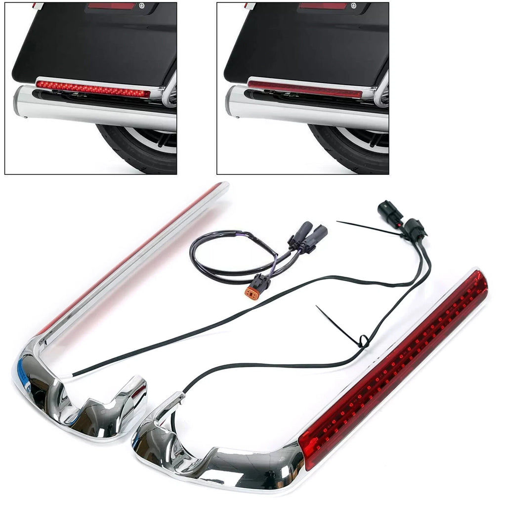 Pair Red LED Side Marker Lights for Harley Touring Electra Glide (2014–2024)