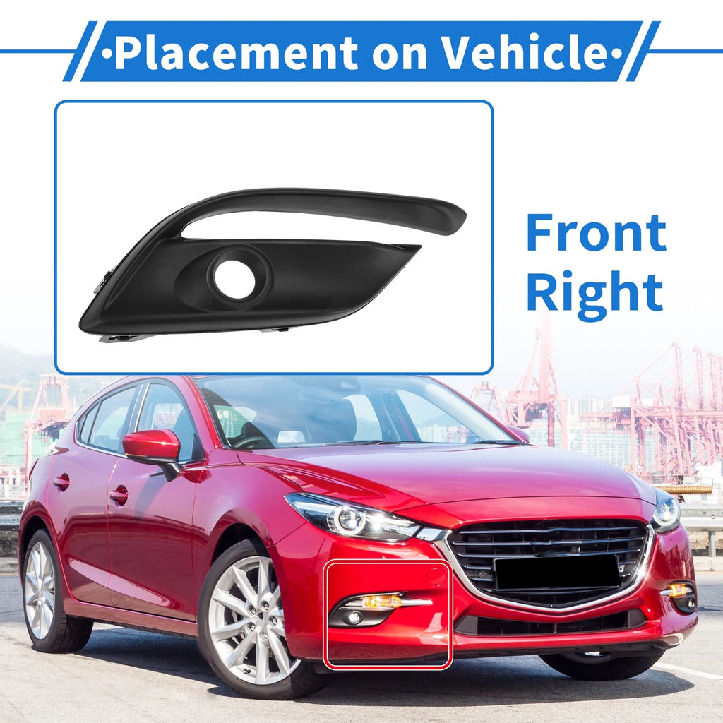 Front Right Fog Light Grill MA1039135/MA1039143 for Mazda 3 (2017–2018)