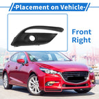 Front Right Fog Light Grill MA1039135/MA1039143 for Mazda 3 (2017–2018)