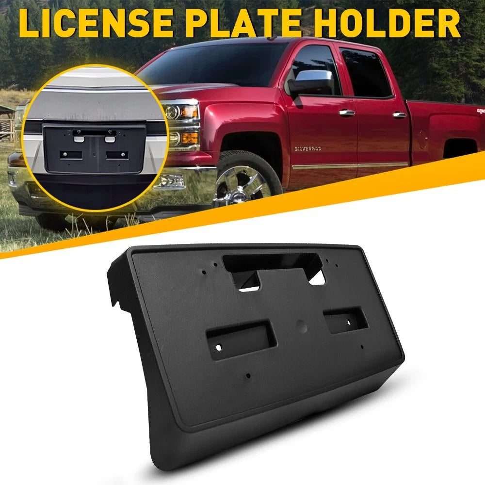 Front Bumper Plate License Bracket Tag Holder for Chevy Silverado 1500 (2014–2015)