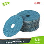 Set of 25 Zirconia Resin Fiber Grinding Discs 5” x 7/8”