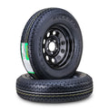 2 Rockman Trailer Tires ST175/80R13 6-Ply C 91M 5 Lug x 4.5" Rim