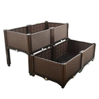 2X Raised Garden Bed Planter for Elevated Flower Vegetable Growing