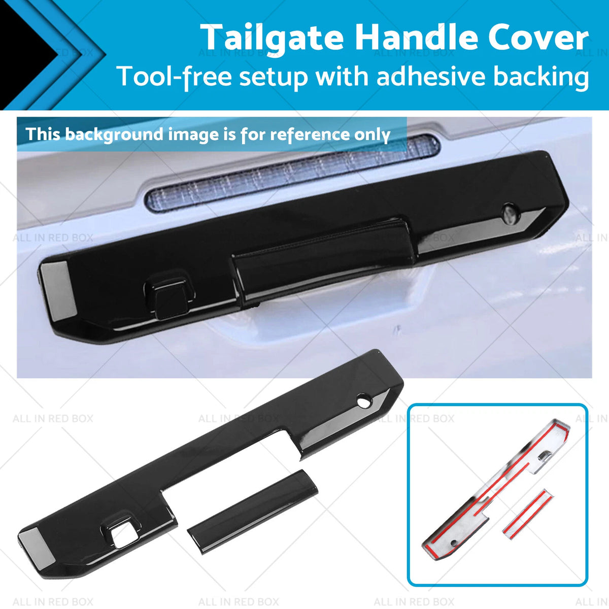 Glossy Black Rear Tailgate Handle Cover for Mitsubishi Triton (2023–2025)
