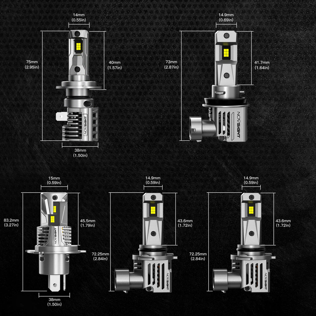 2x H7 LED Headlight Bulb Kit for 80W 18000LM 6500K