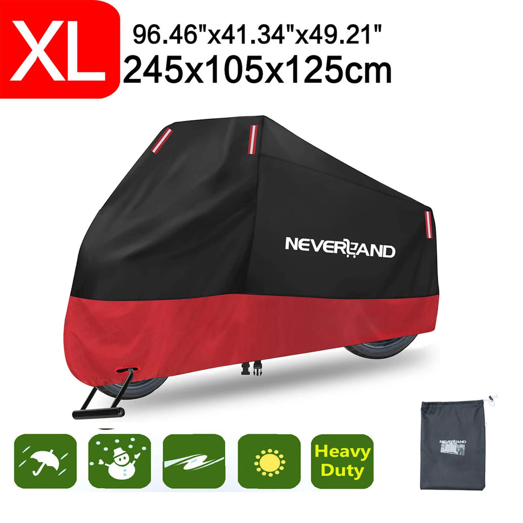 XL Waterproof Motorcycle Cover for Winter Storage (Snow Rain)