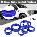 7pcs Blue AC Climate Control Ring Knob Trim for Ford F-150 (2021–2022)