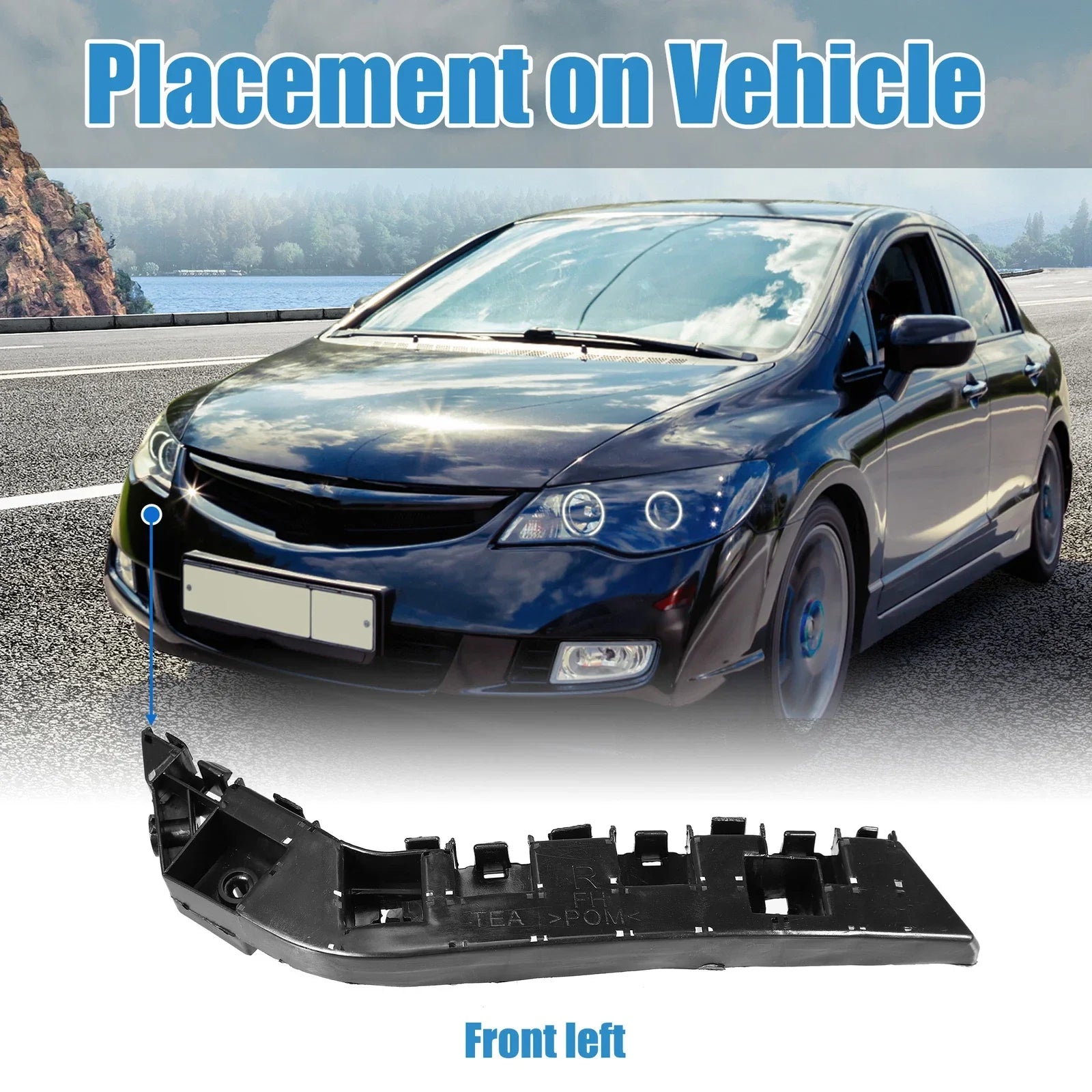 Right Side Front Bumper Bracket for Honda Civic (2017-2021)