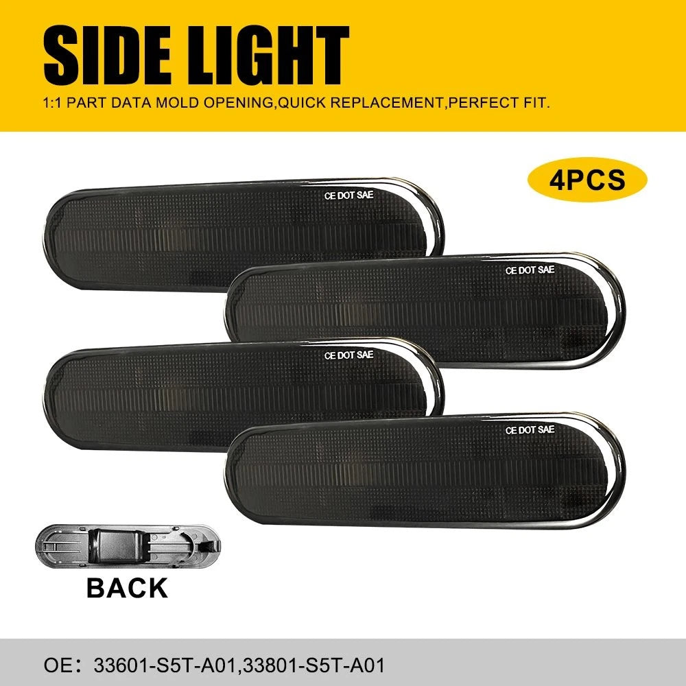 Set of 4 Smoke Side Marker Lights for Honda Civic (2002–2005)