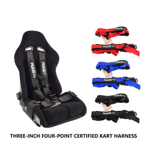 Set of 4 3 Inch Universal 4 Point Seat Belts for Go Kart Off Road