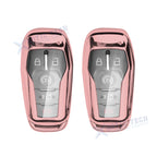 2X Rose Gold Keyless Smart Key Fob Shell for Lincoln MKZ MKC (2017–2020)