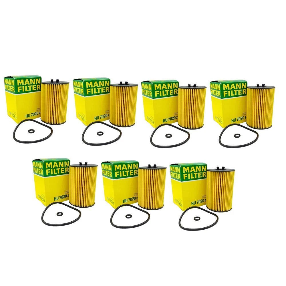 Set of 7 Oil Filters HU 7020 for Audi A3, VW Beetle, Golf, Jetta (2000–2023)