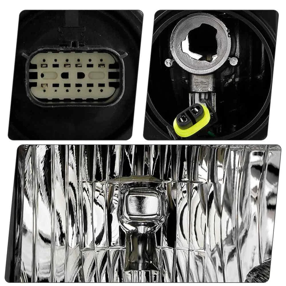 Halogen Headlight for Chevy Silverado 1500 (2022–2026) Black w/Bulb, Right