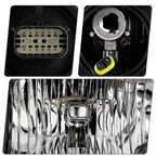 Halogen Headlight for Chevy Silverado 1500 (2022–2026) Black w/Bulb, Right