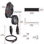 Dual USB Fast Charger Adapter for Motorcycle (12V-24V) - QC 3.0 Type-C