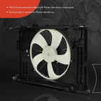 Cooling Fan Assembly with Shroud for Toyota Corolla & Matrix (2009–2014)