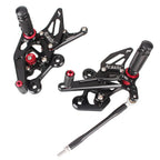 Steel Black Rearset Footpegs for Suzuki GSR750 (2011-2016)