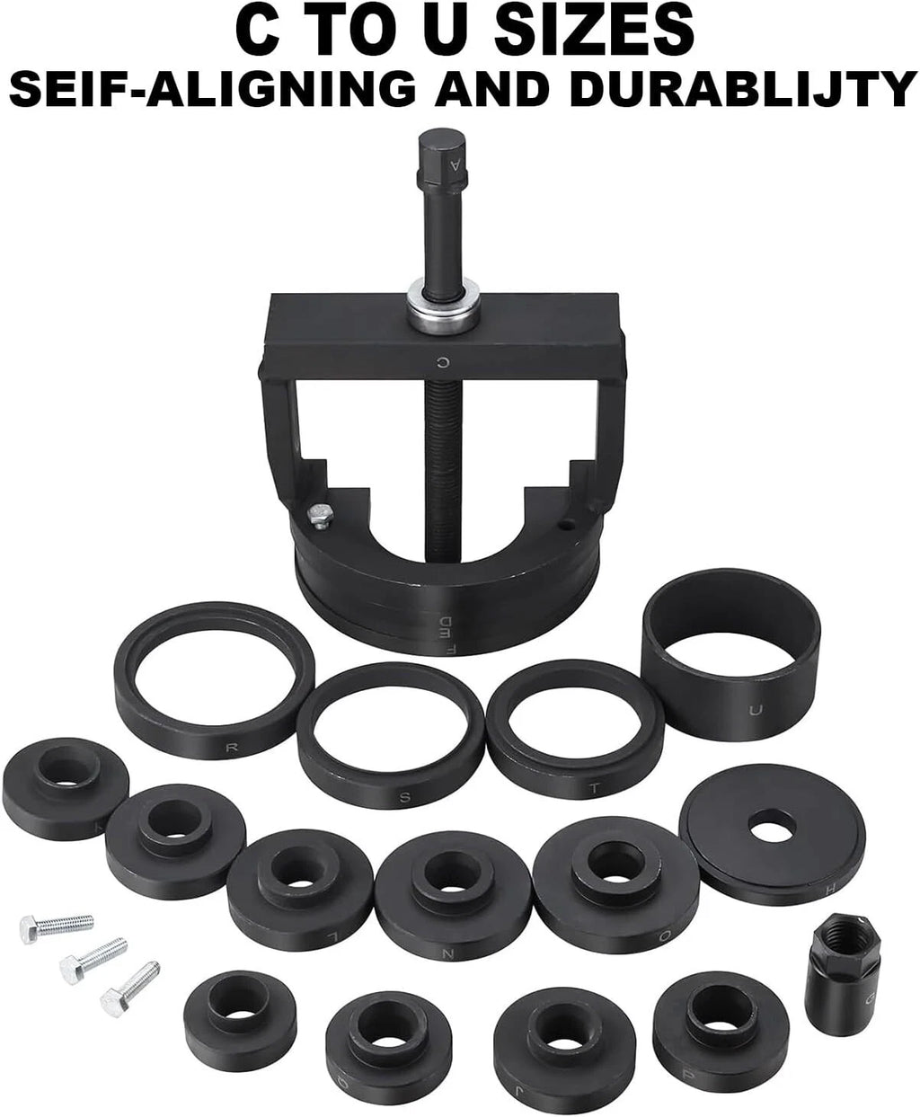 Master Wheel Hub Bearing Remover Installer Tool Kit for C to U Size Vehicles