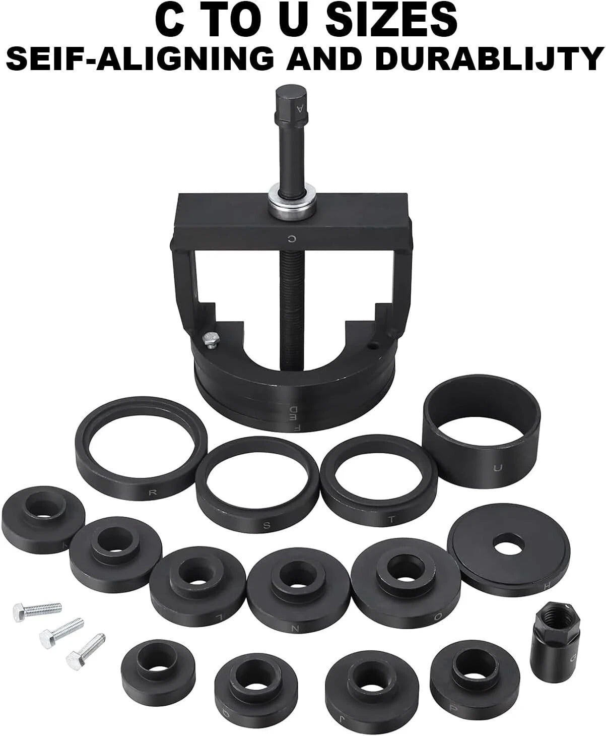 Master Wheel Hub Bearing Remover Installer Tool Kit for C to U Size Vehicles