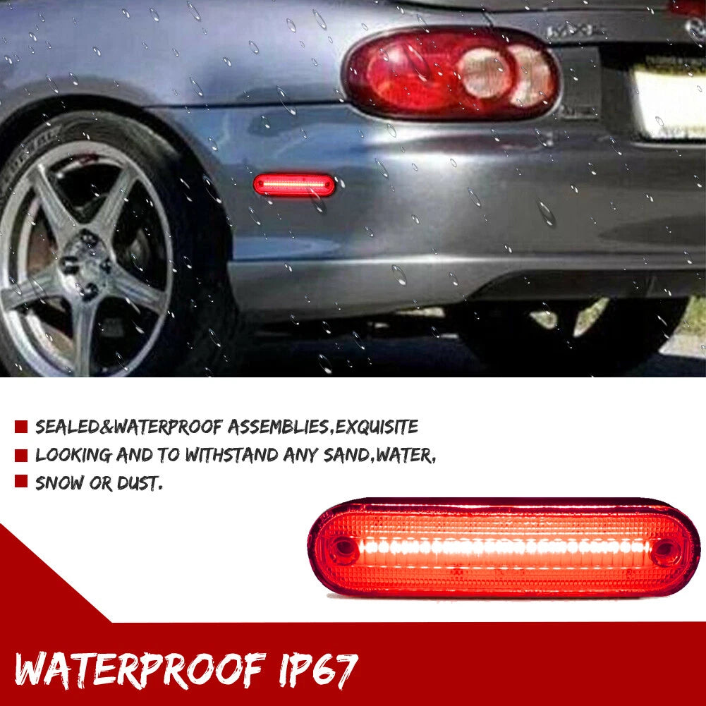Set of 4 Clear LED Side Marker Signal Lights for Mazda Miata MX-5 (1990–2005)