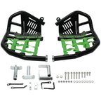 Nerf Bars for Kawasaki KFX450R (2008–2015) Pro Peg Heel Guard Black Green Net