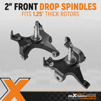 2in Drop Spindles for Chevy Silverado GMC Sierra C1500 2WD (1988–1998)